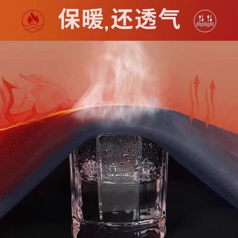 冬季保暖加絨速乾運動T恤 - 男士半拉鍊長袖訓練健身上衣