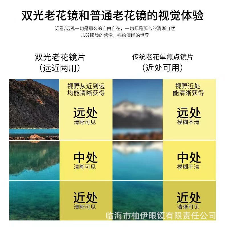 折疊老花鏡高清遠近兩用智能防藍光老人超輕金屬老花眼鏡男女通用