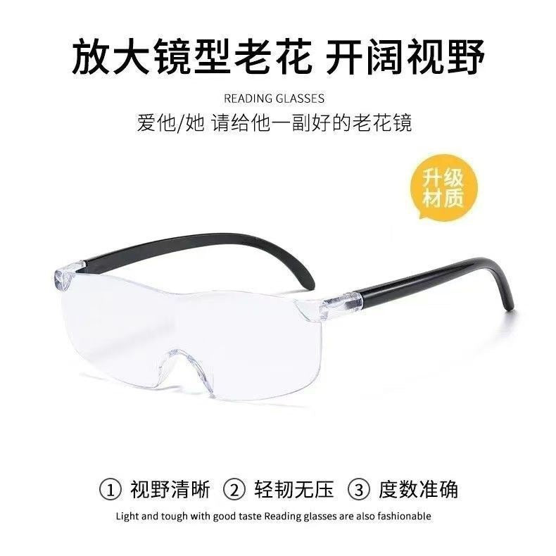 義烏現貨自動套焦100400度看遠看近老花鏡老花鏡眼鏡防輻射切邊無框