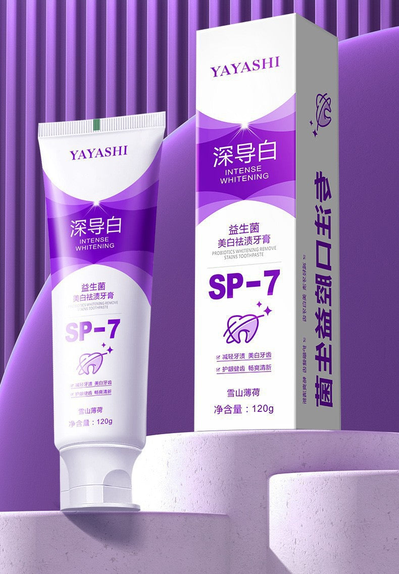 YAYASHI深導白SP7美白牙膏祛口臭益生菌深度亮白