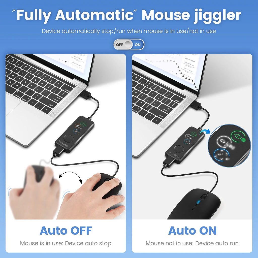 NNEOBA Fully Automatic USB Mouse Jiggler with HD Screen-1
