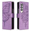 NNEDSZ Butterfly Embossed Leather Phone Case - Light Purple-0