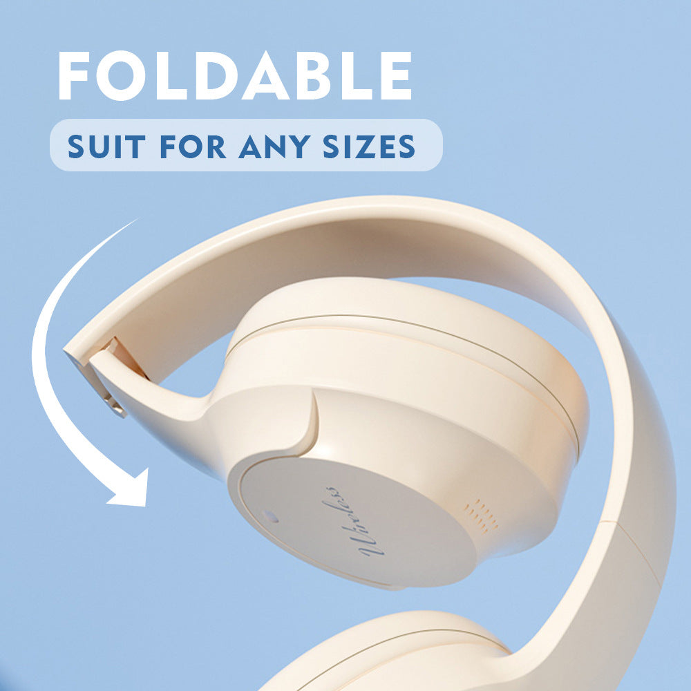 NNEDSZ Black Wireless Bluetooth Headphones with Hi-Fi Bass, Foldable Design, and Card Slot-3