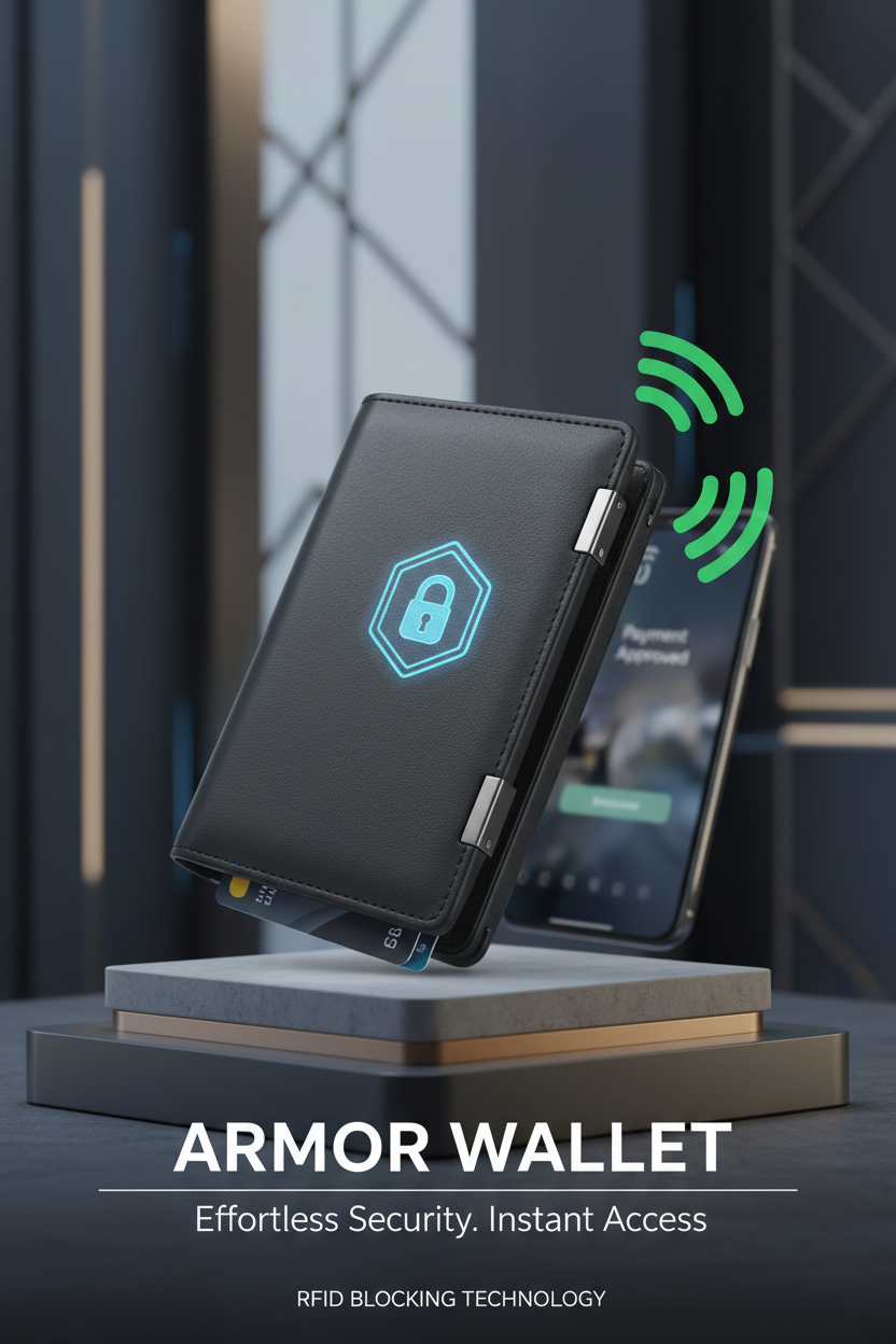 RFID钱包宣传海报